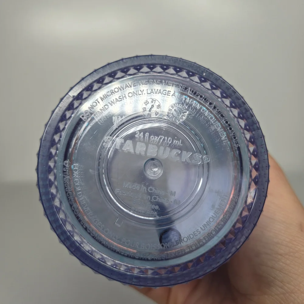 Starbucks RARE Purple Aqua Ombre Mermaid Studded Bling Tumbler Cup 24oz 2021‎